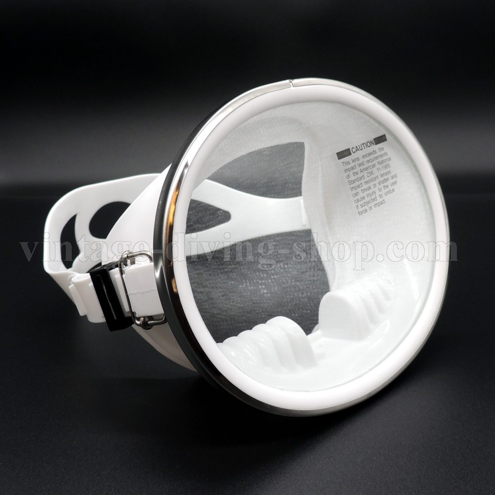 Trending Oval Classic Taucher-Maske Scuba Taucherbrille aus weissem Silikon NEU