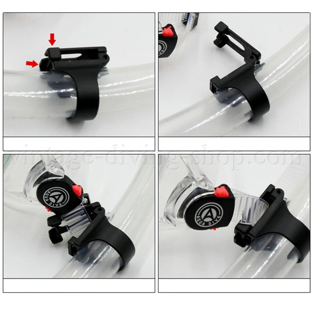 Schnorchelhalter, Clip-Halter für Schnorchel an Tauchermaske, universal
