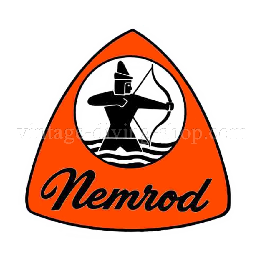 Nemrod - decal sticker Aufkleber - reieckig, orange, schwarz, weiß